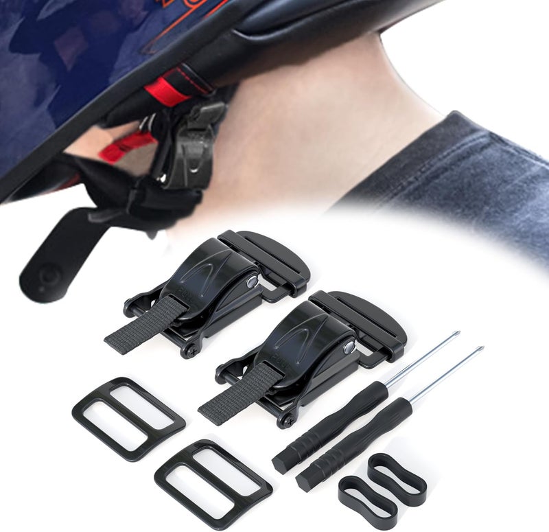 JAGASOL Helmet Quick Release Buckle Kit for Motorcycle Helmet, Metal Motorcycle Helmet Accessories, Helmet Chin Strap Replace D-RING Helmets Up to 1", Suitable for Full Helmet, Half Helmet, 2 PCS - Image 1